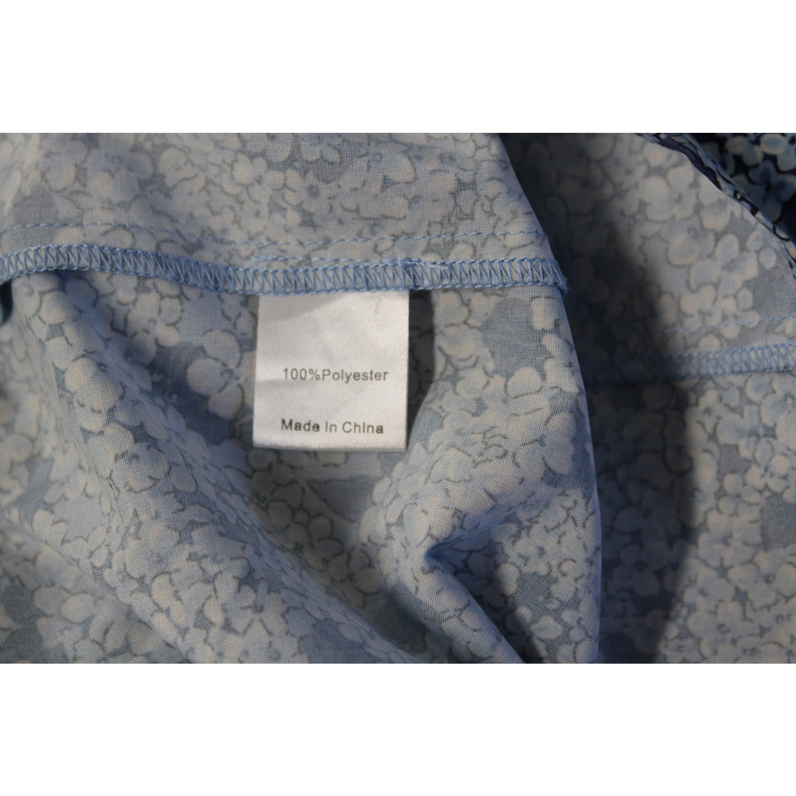Tuckernuck Shirt Dress Womens Medium Blue Hayes Hydrangeas Button Front — image 5 of 6